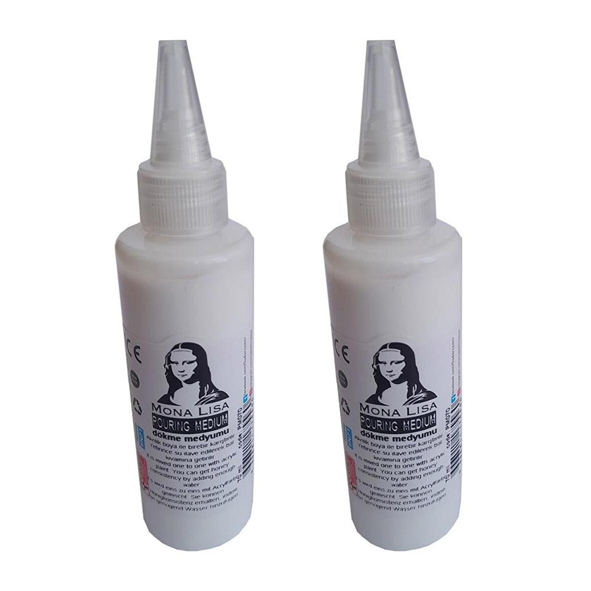 Dökme Medyumu Akrilik 70 ml 2 Adet Mona Lisa Pouring Medium Akrilik 70 Ml 2 Adet