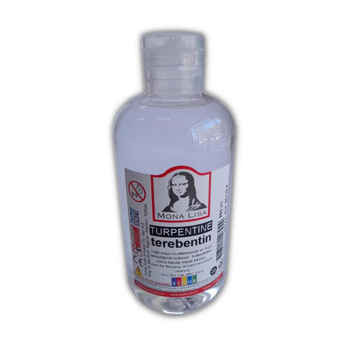 Terebentin Kokusuz ve Yağlı Boya İnceltici 250 ml 1 Adet Mona Lisa Terebentin Fırça Temizleme Kokusuz ve Yağlı Boya İnceltici