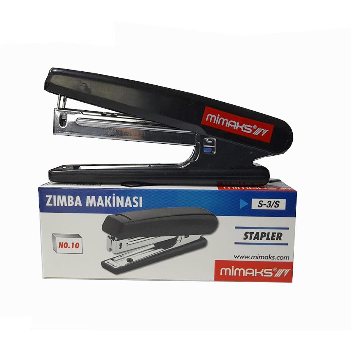 Zımba Makinesi Siyah S-3 Stapler No:10 1 Adet Küçük Zımba Makinası 10-15 Sayfa