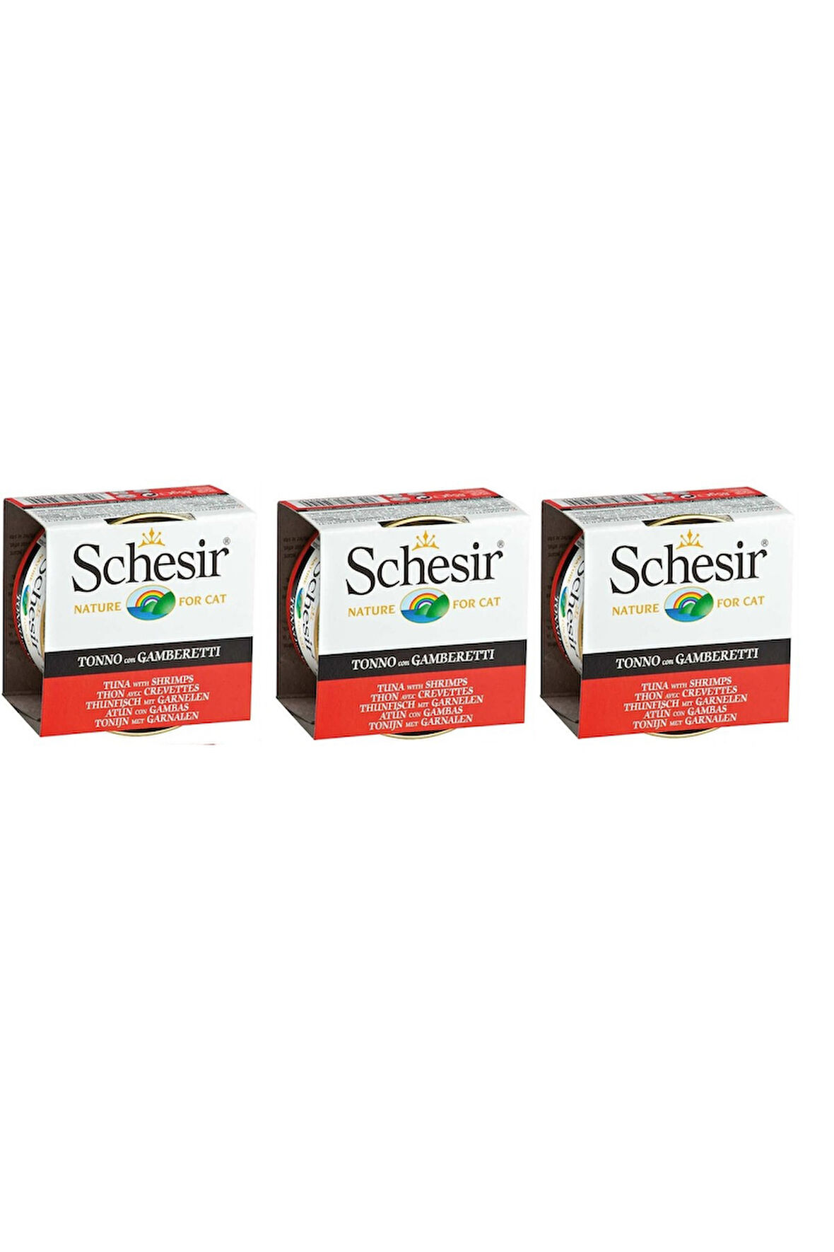 Schesir Ton ve Karides Kedi Konservesi 85 Gr. X 3 Adet