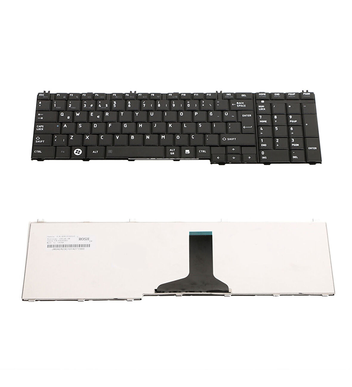 Toshiba Satellite C660D-15K Klavye Türkçe Siyah