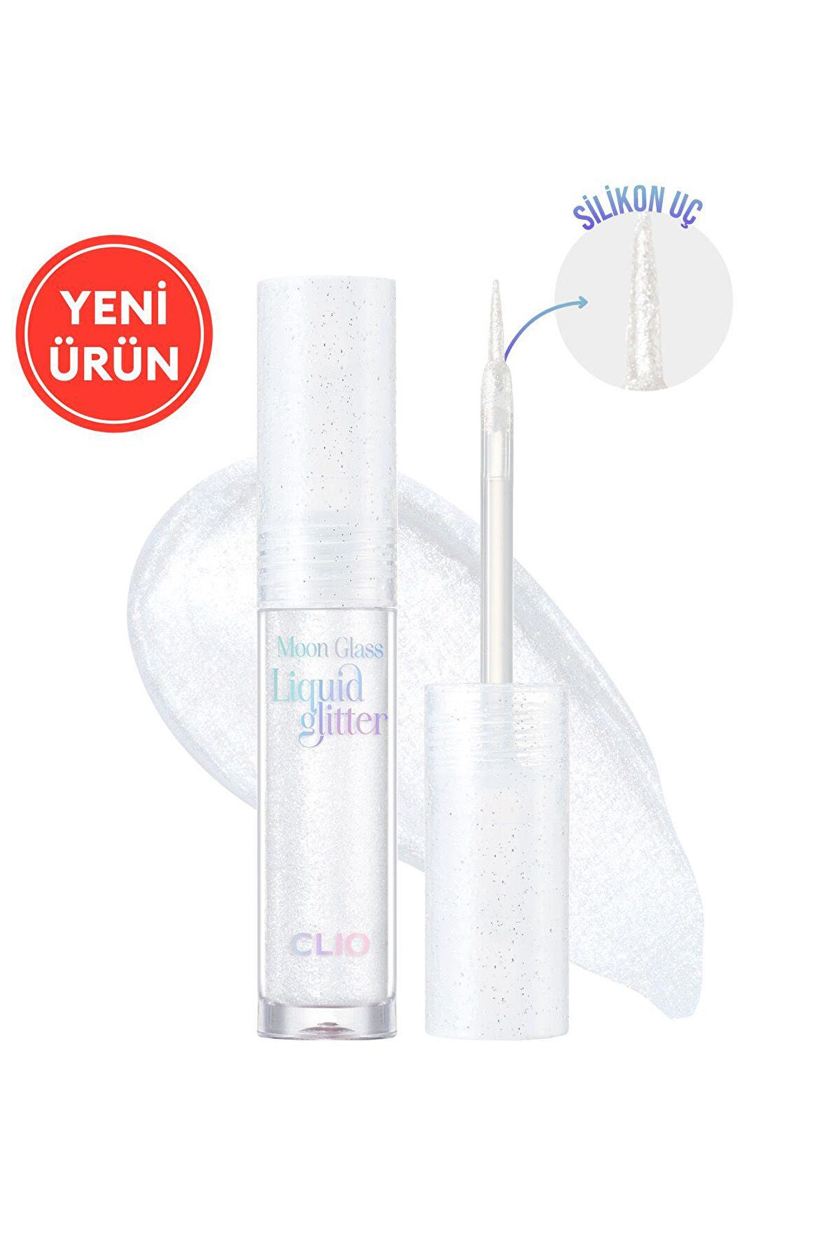 Işıltılı ve Şeffaf Likit Glitter CLIO Moon Glass Liquid Glitter Sweet Cloud (01 Baby Snow)