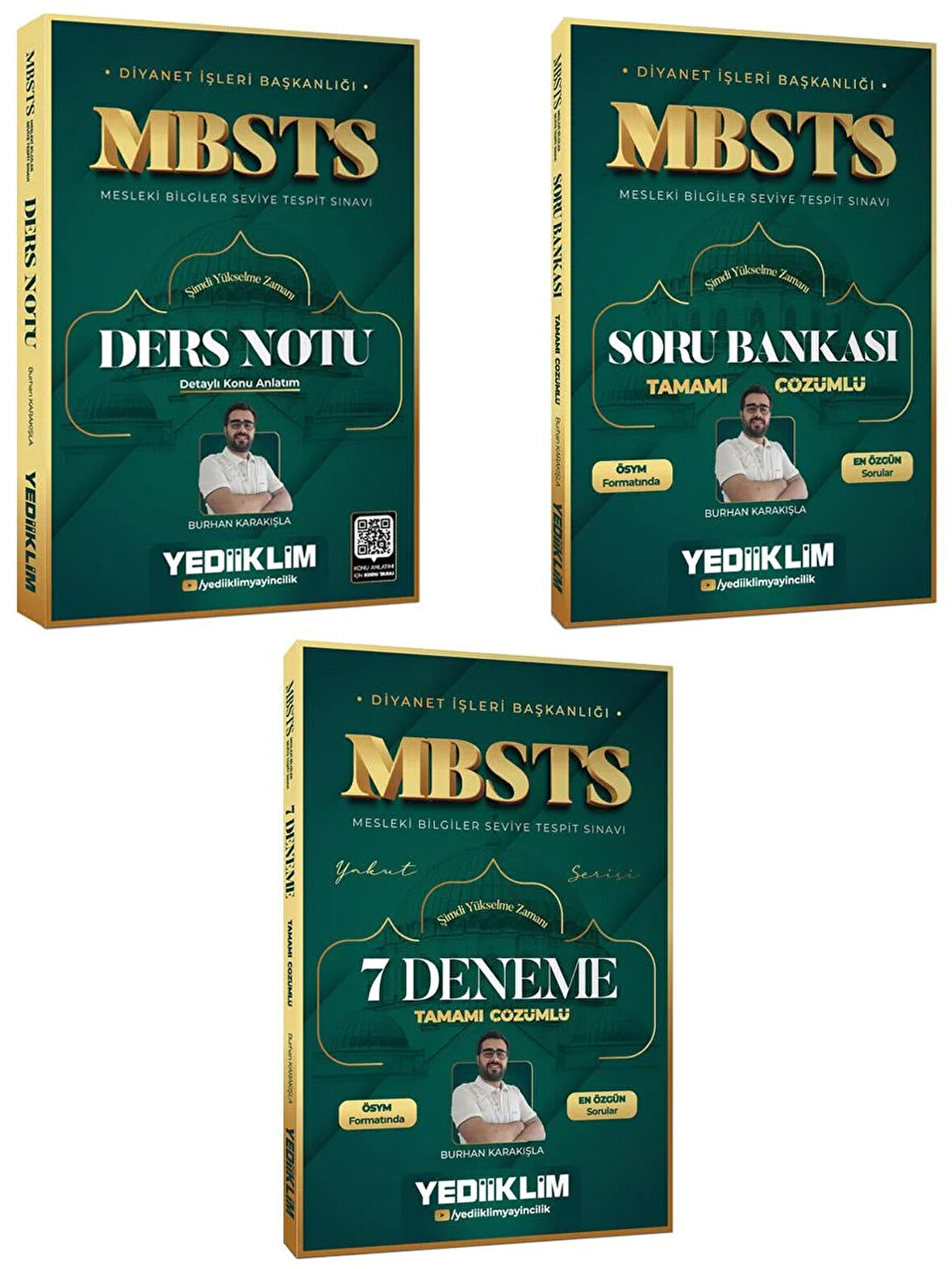 Yediiklim Yayınları MBSTS Ders Notu Soru Bankası ve Deneme Seti 3 Kitap