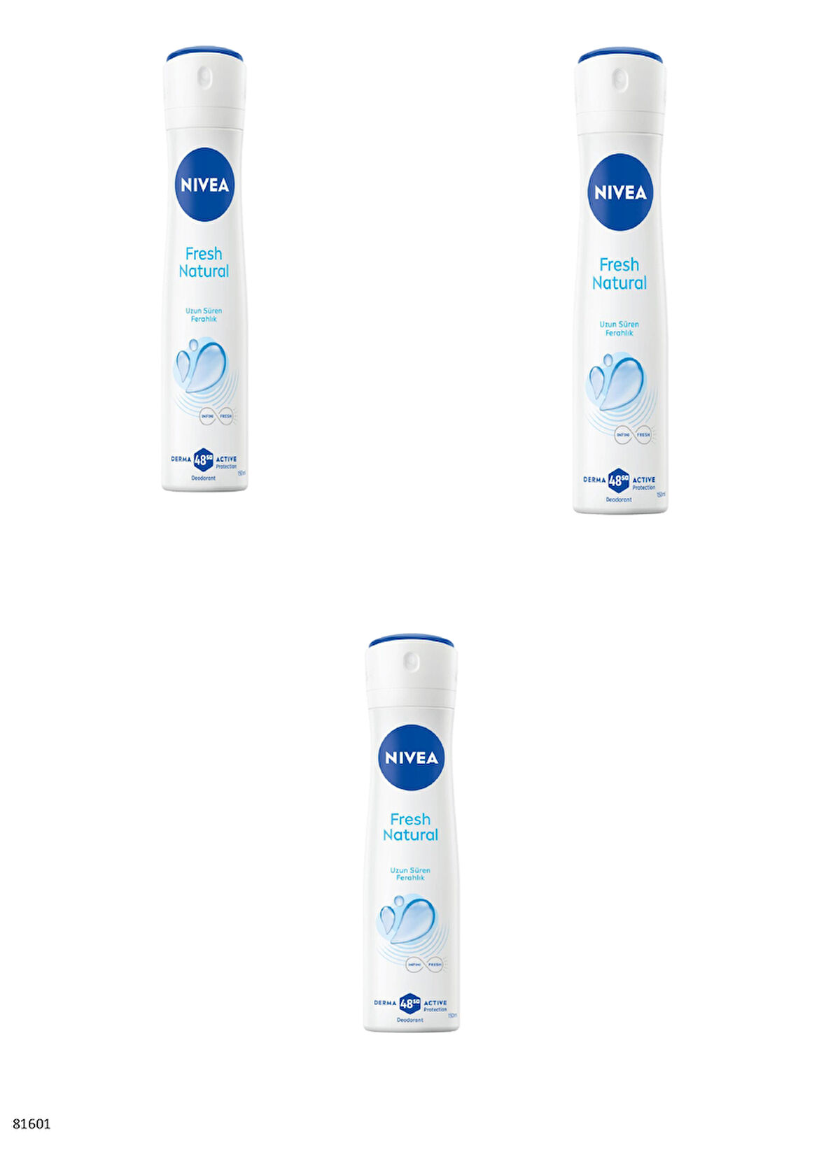 81601 NIVEA Fresh Natural Spray  3 ADET
