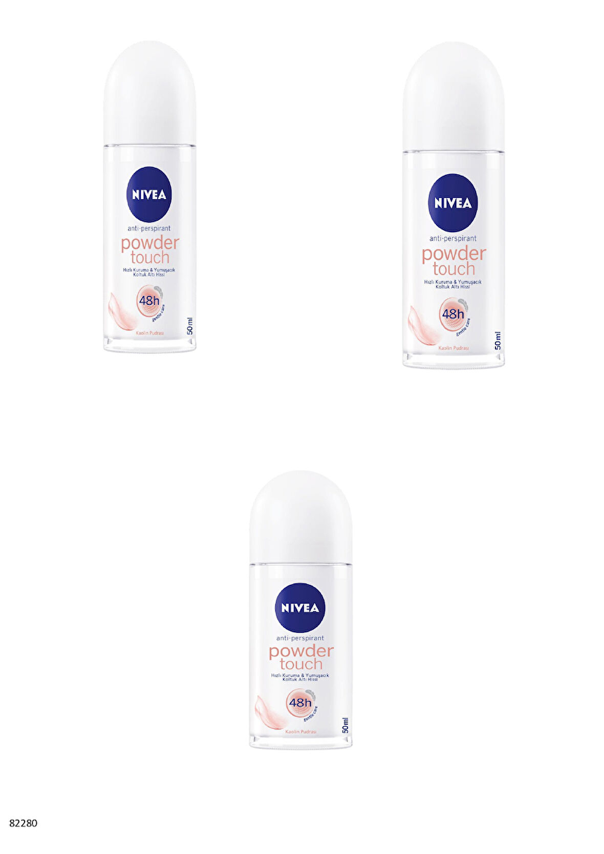 82280 NIVEA POWDER TOUCH ROLL-ON  3 ADET