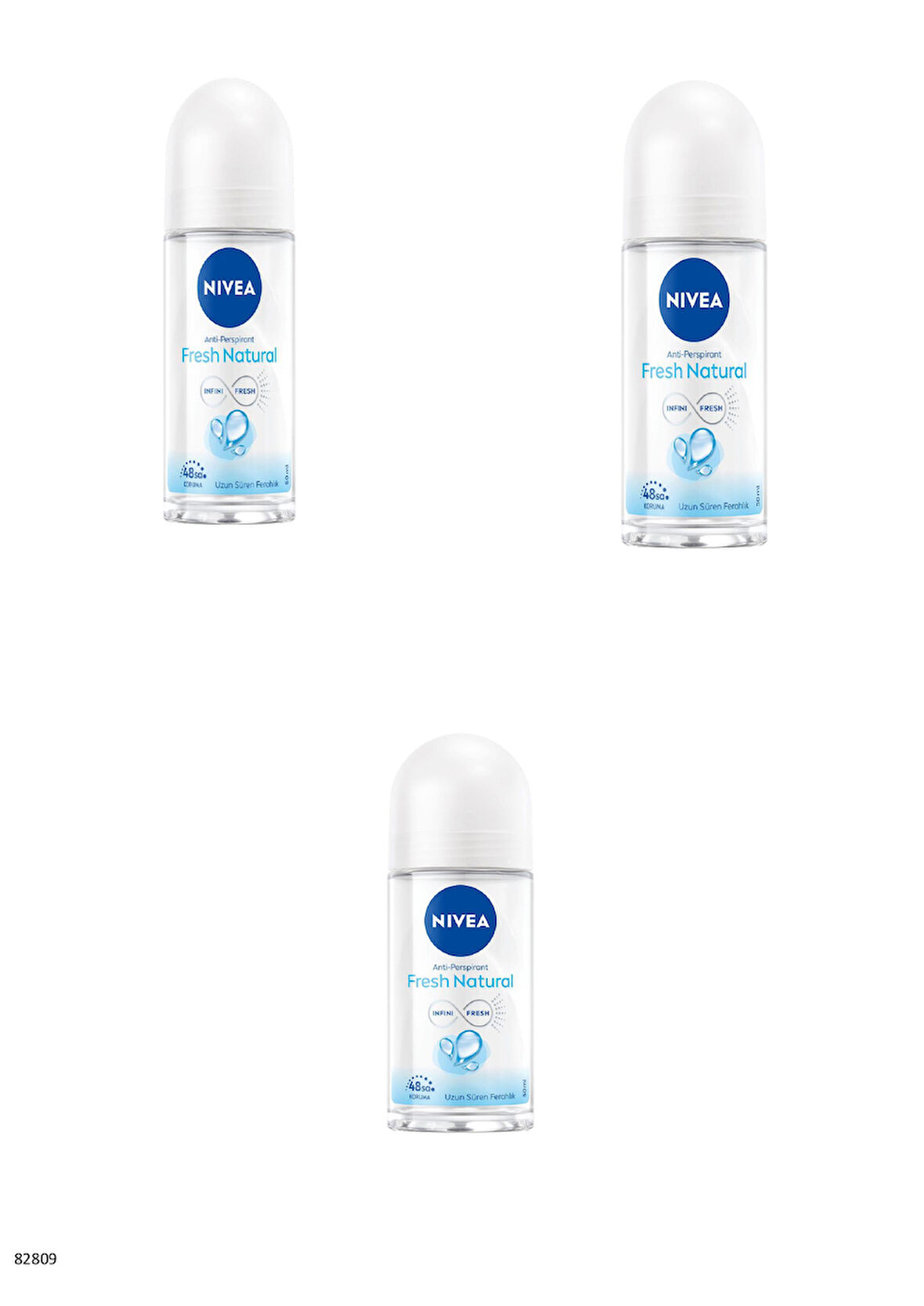82809 NIVEA FRESH NATURAL ROLL-ON  3 ADET