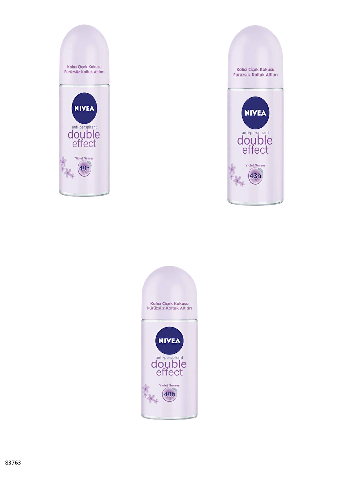 83763 NIVEA DOUBLE EFFECT ROLL-ON  3 ADET