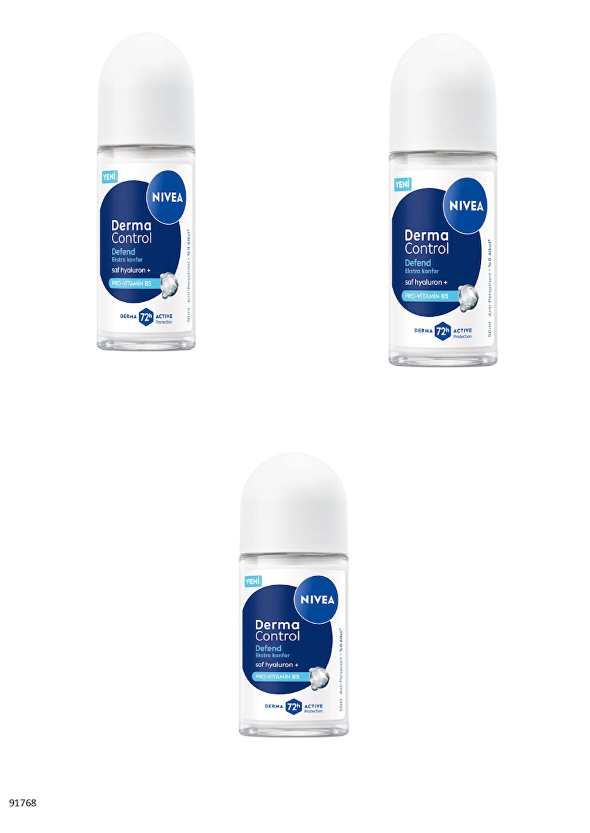 91768 NIVEA Derma Control Defend Roll-On  3 ADET