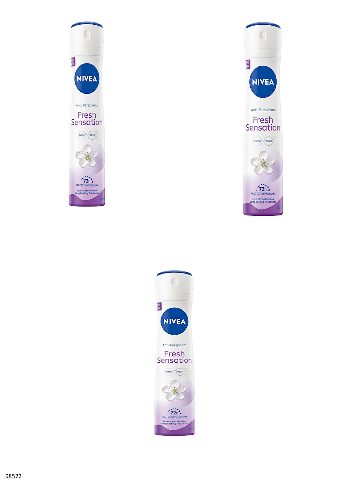 98522 NIVEA Fresh Sensation Sprey  3 ADET