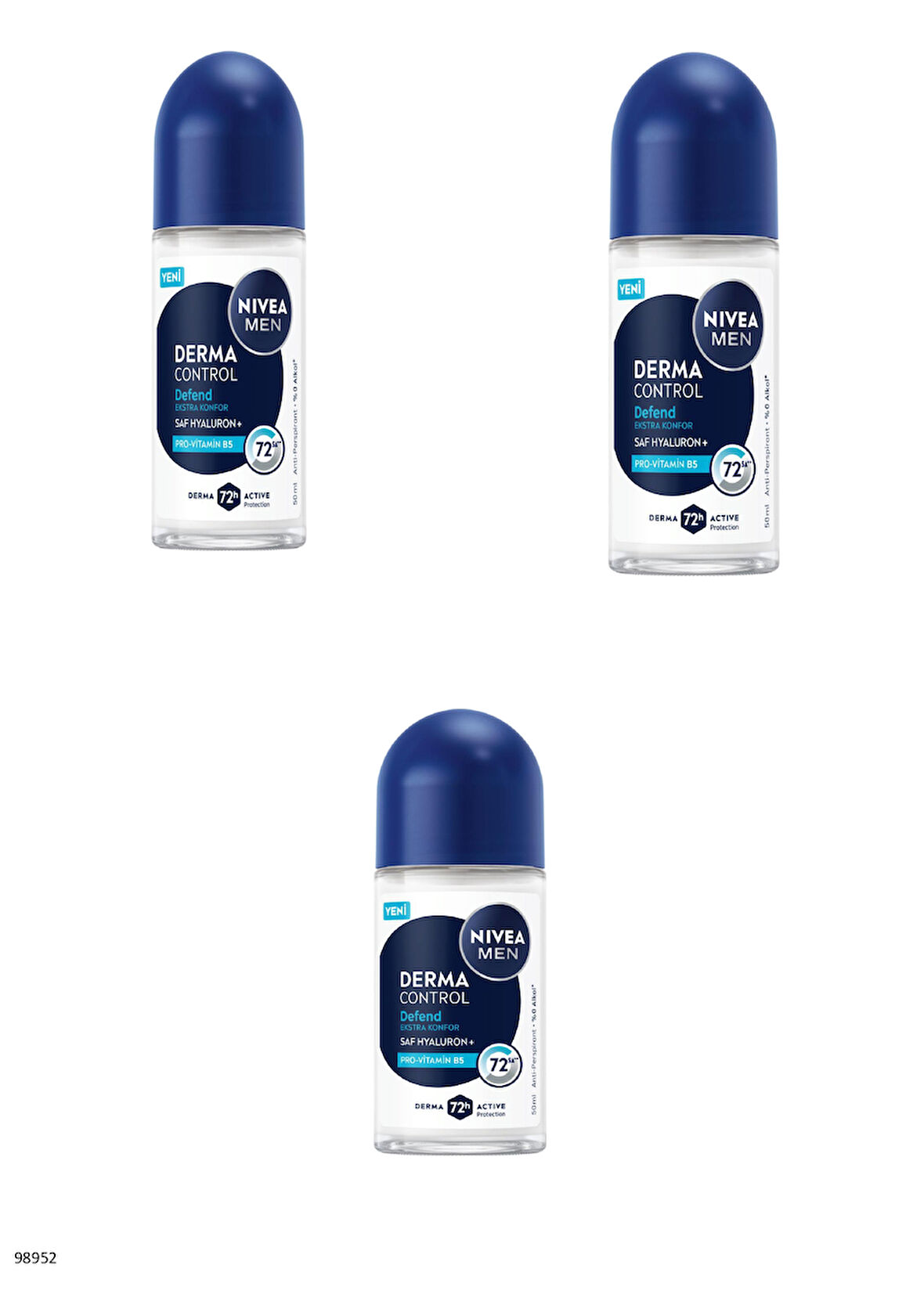 98952 Nivea Men Derma Control Defend Roll-On  3 ADET