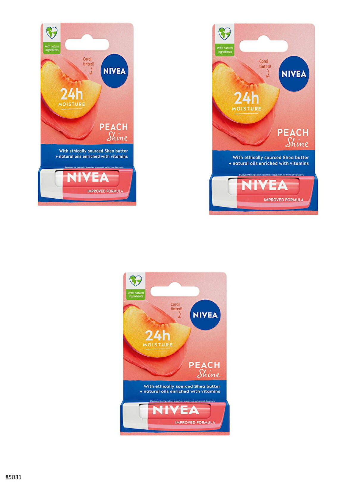 85031 NIVEA Şeftali Dudak Bakım Kremi  3 ADET