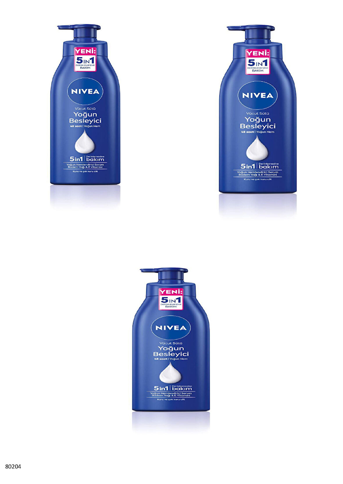 80204 NIVEA Besleyici Vücut Sütü  3 ADET