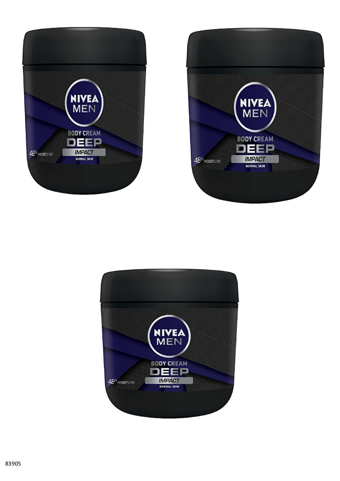 83905 NIVEA MEN DEEP EL VE VÜCUT BAKIM KREMİ  3 ADET
