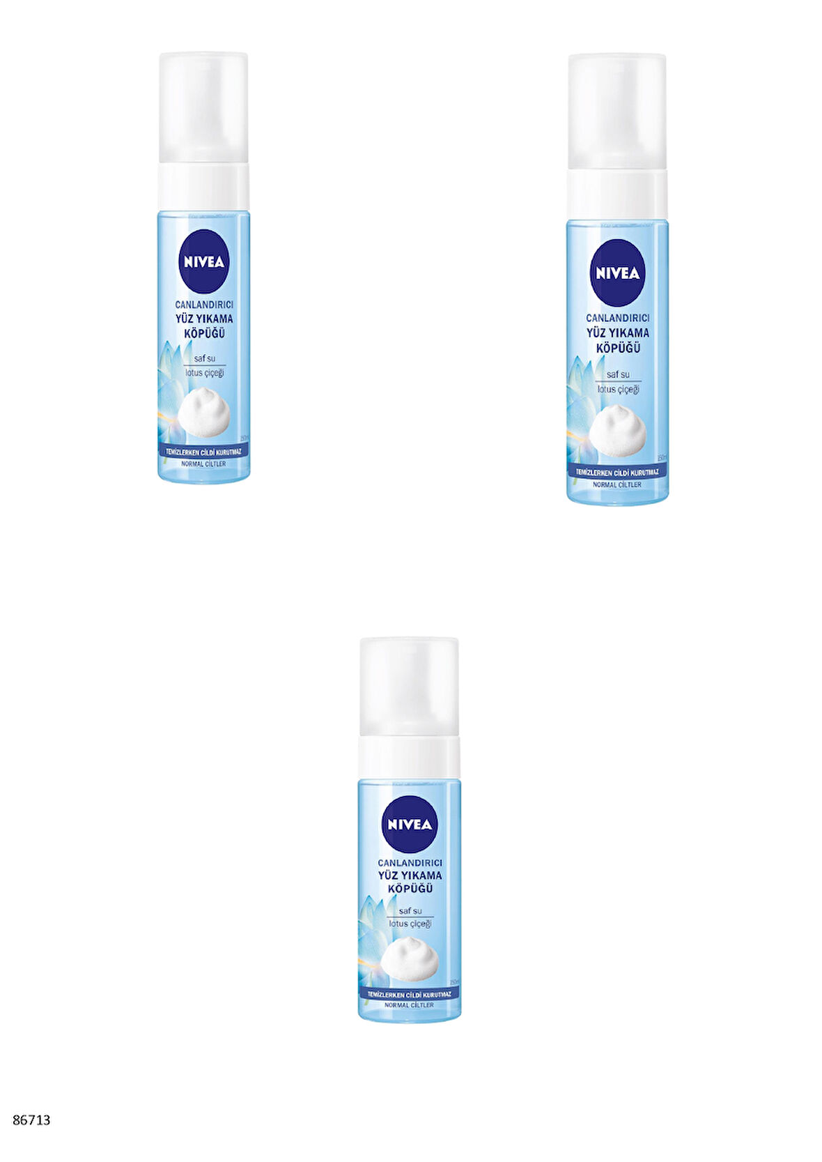 86713 NIVEA CANLANDIRICI YÜZ YIKAMA KÖPÜĞÜ NORMAL CİLTLER  3 ADET
