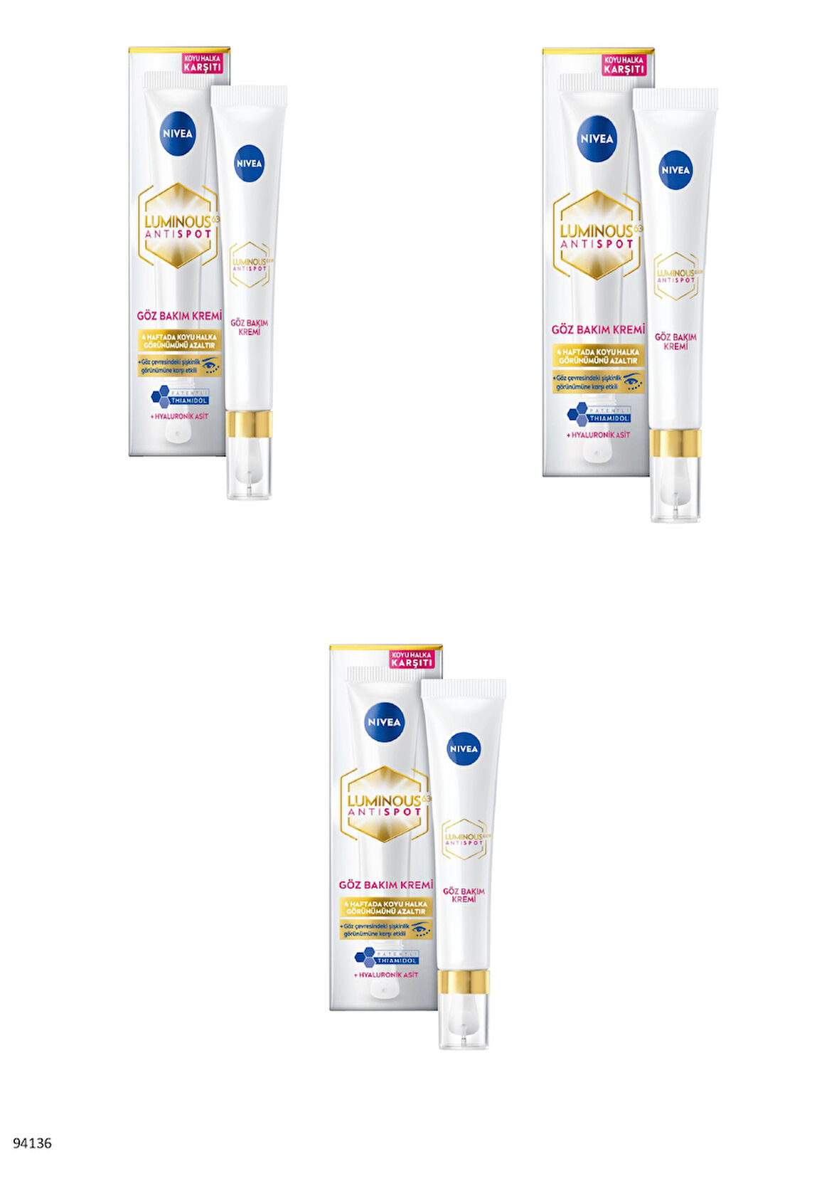 94136 LUMINOUS630® Koyu Halka Karşıtı Göz Bakım Kremi  3 ADET