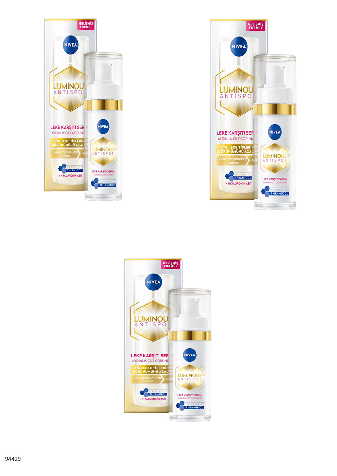 94429 NIVEA Luminous630 Leke Karşıtı Serum  3 ADET