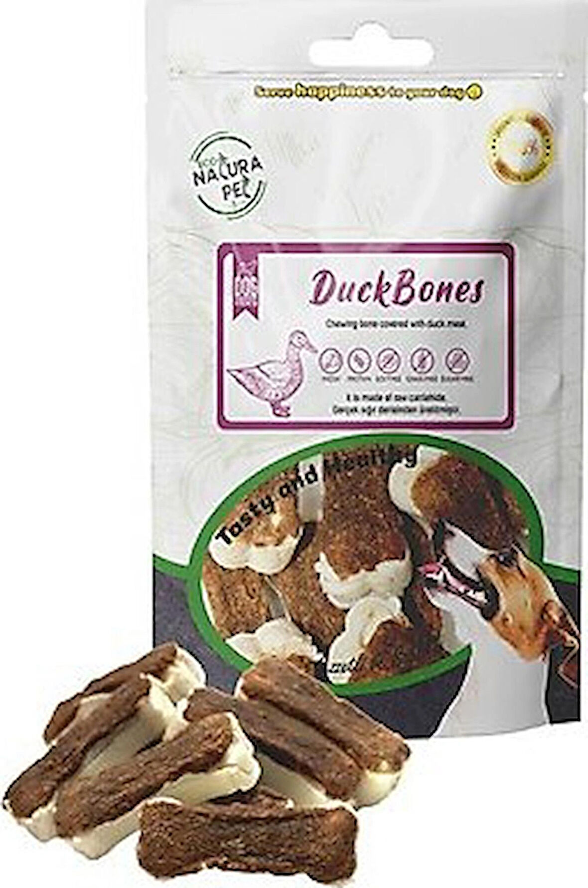 ECO NATURA PET ÖRDEK ETİ KAPLI PRES KEMİK KÖPEK 105 GR