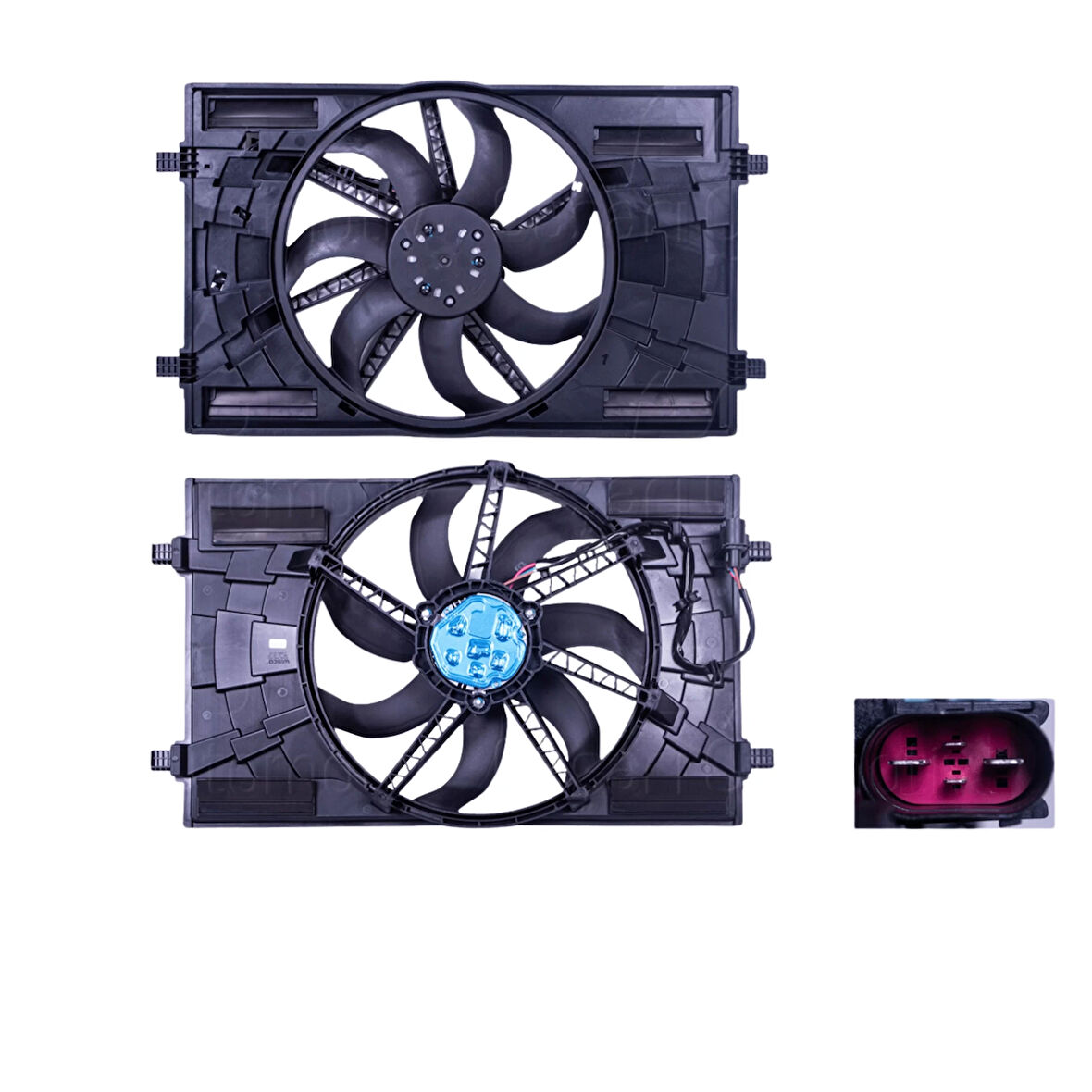 Fan Motoru Davlumbazlı (410 Mm-4 Fis-7 Kanat-450w) - 5Q0121203CN WISCO - Volkswagen Tiguan Uyumlu