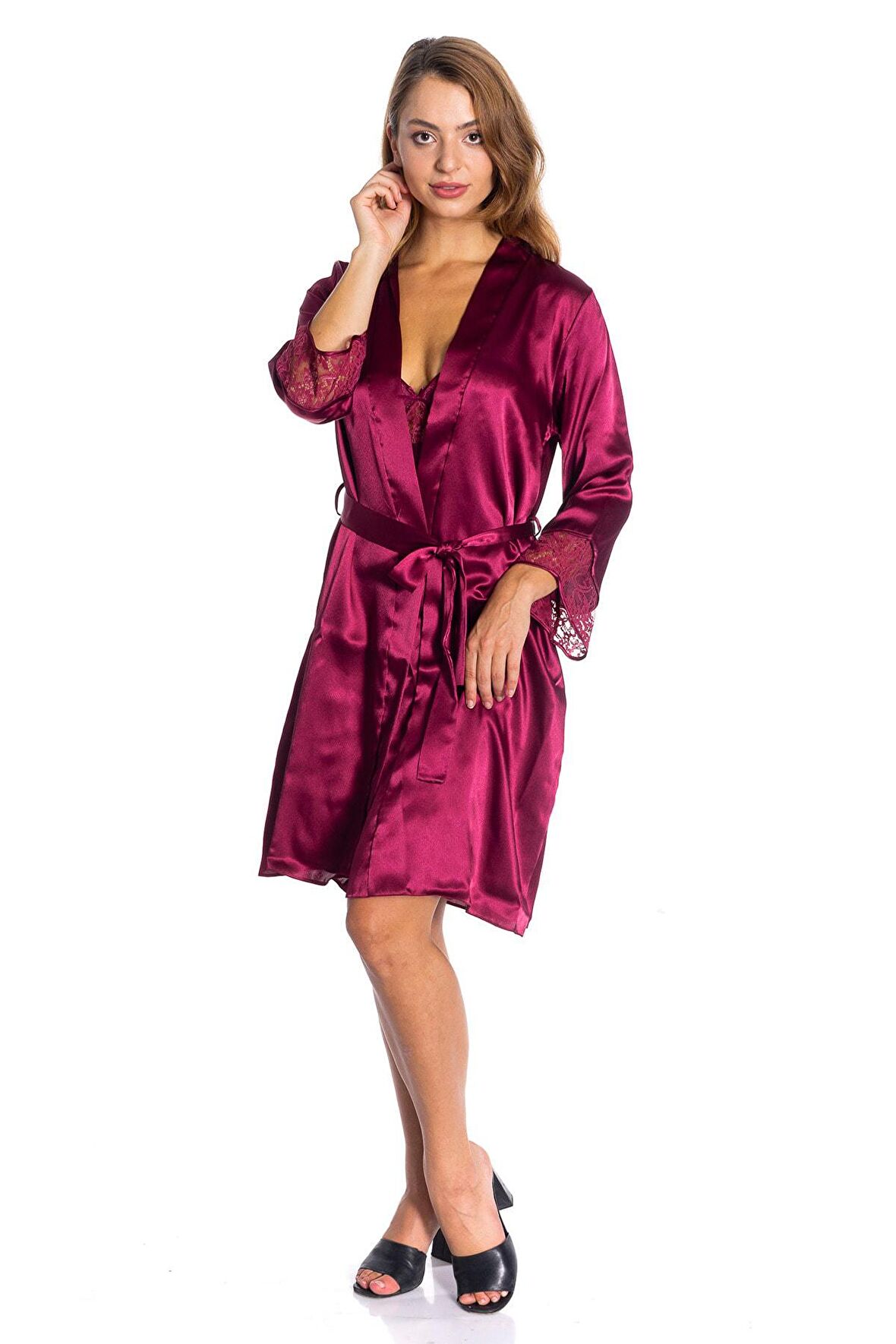 Pierre Cardin 4075 Balensiz Gecelik Sabahlık Siyah