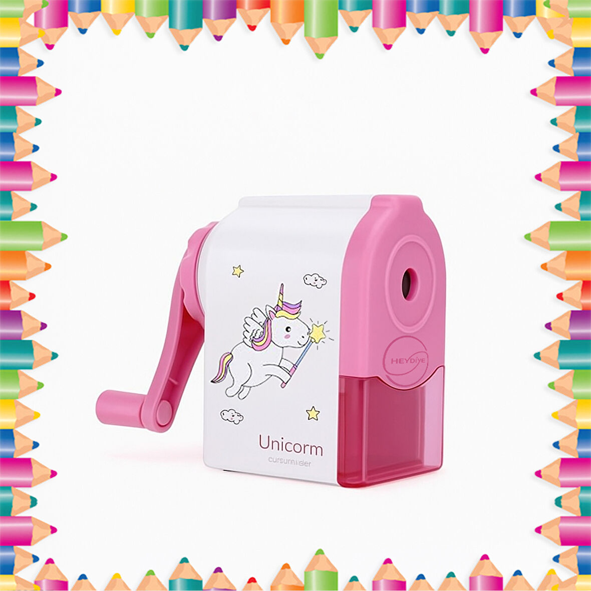 Kalemkar Sevimli Figürlü Mekanik Masa Üstü Kalemtıraş