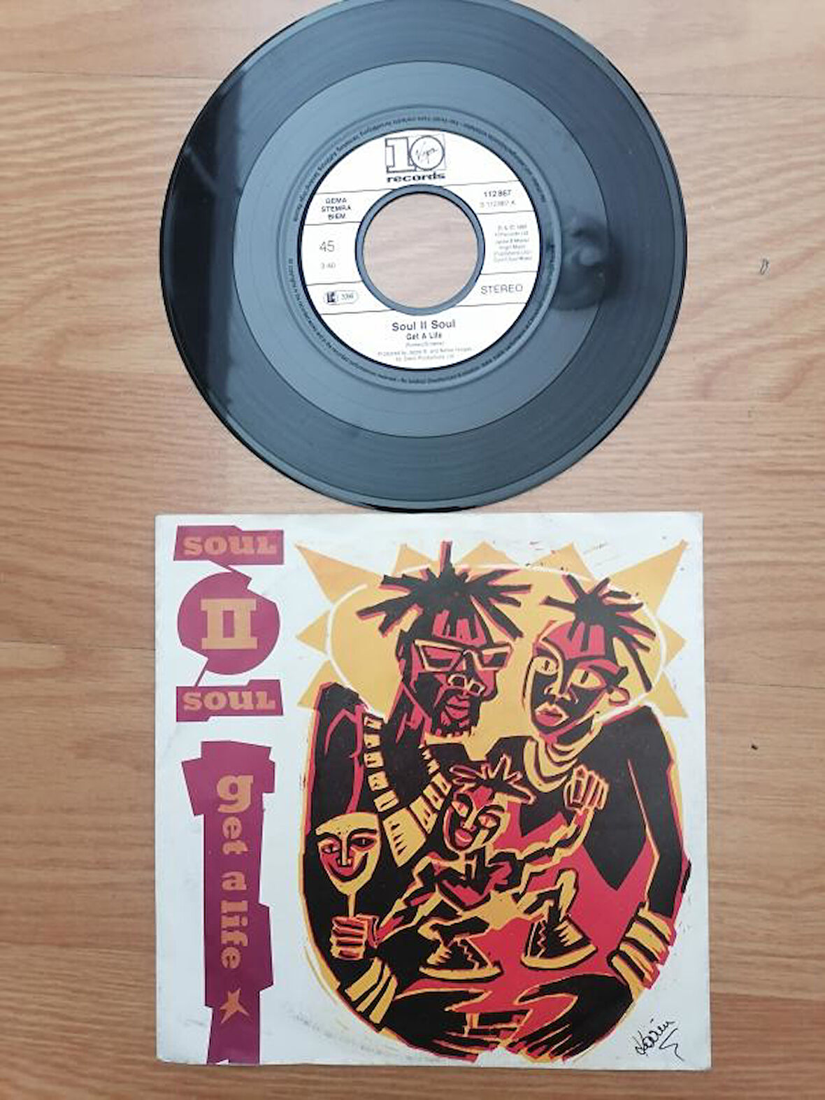 SOUL II SOUL - Get a Life - 1989 Almanya Basım 45 LİK PLAK