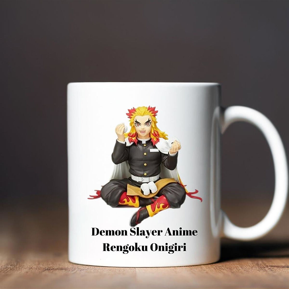Demon Slayer Anime Rengoku Onigiri Tasarımlı kupa Bardak