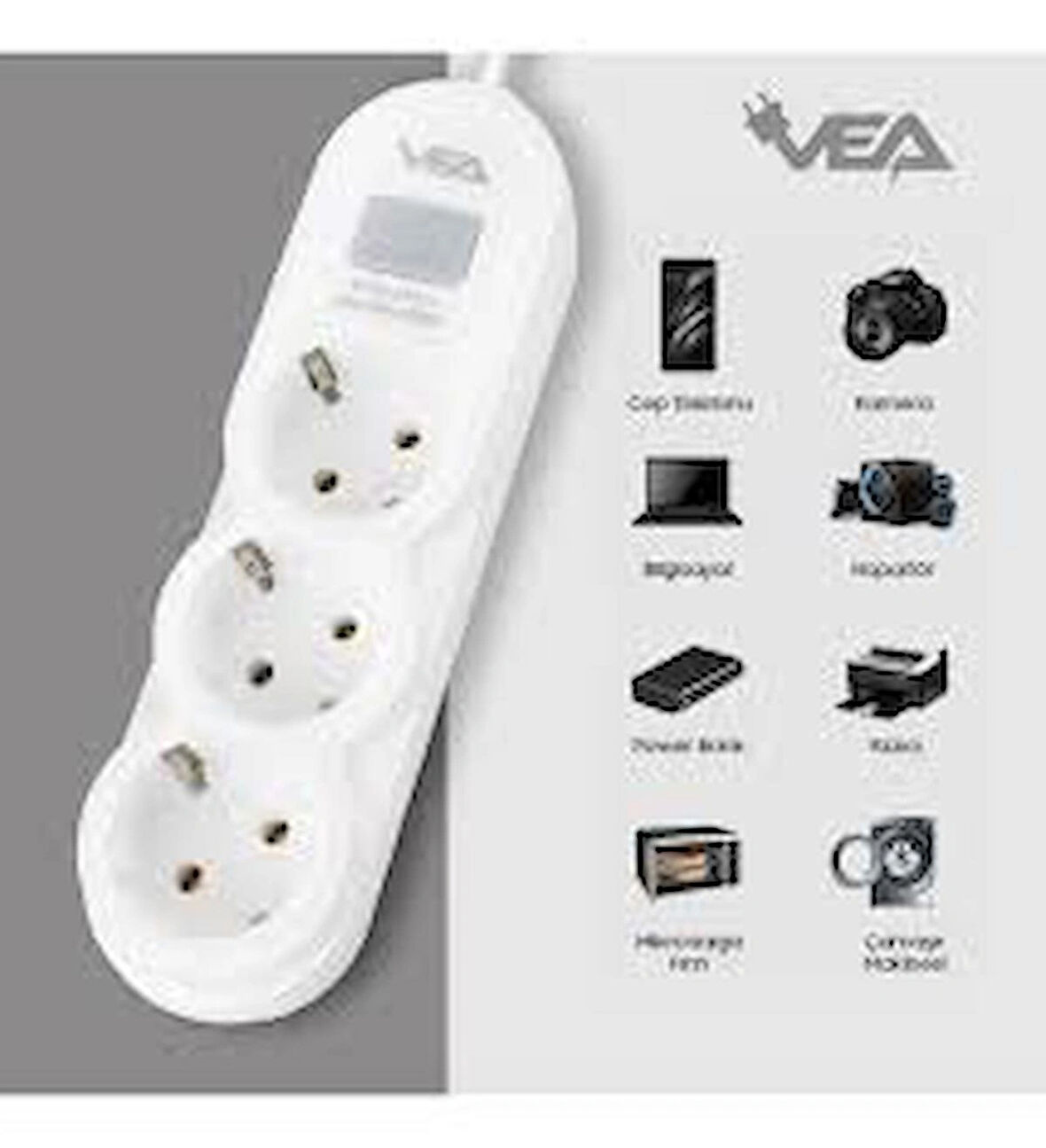 VEA 21571 3LÜ AKIM KORUMALI  PRİZ