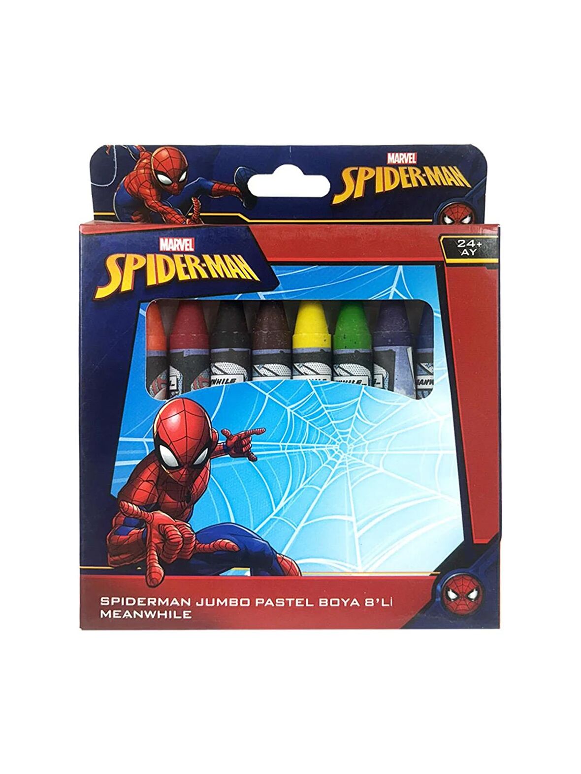 Spiderman Lisanslı Pastel Boya Set 8li Çocuk Marvel