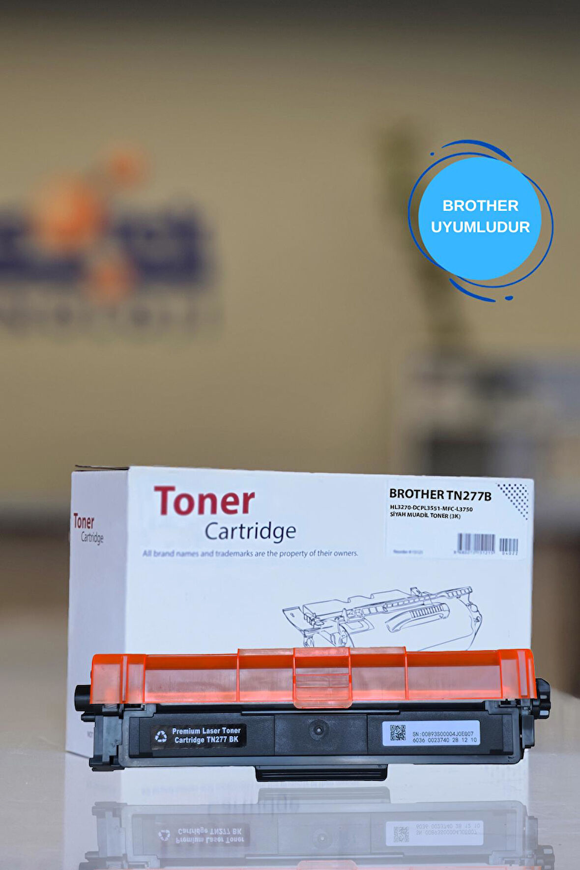 BROTHER TN277B HL3270-DCPL3551-MFC-L3750 SİYAH MUADİL TONER (3K)