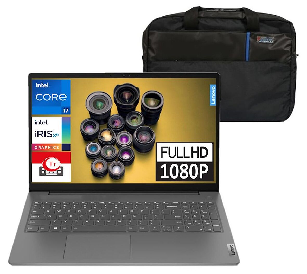 Lenovo V15 Gen2 Intel Core I7 1165G7 24GB 2TB SSD Freedos 15.6" FHD Taşınabilir Bilgisayar 82KB00CDTX10+ZettaÇanta