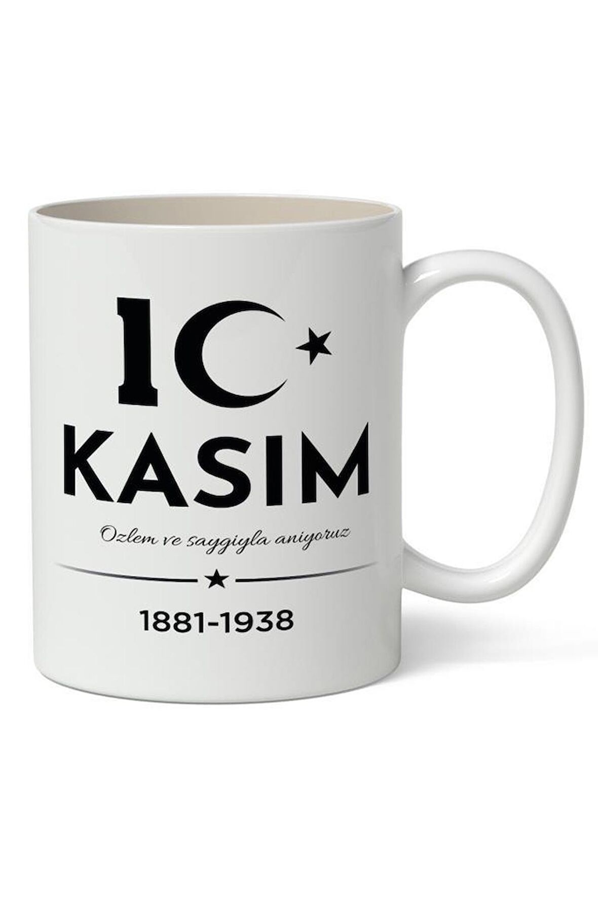 10 Kasım Mustafa Kemal Atatürk Tasarımlı Kupa Bardak Baskılı Kahve Kupa Bardak Model 4