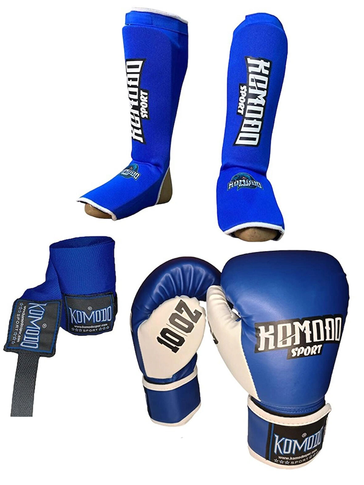  Boks Eldiveni 8 oz/Bandaj 3,5 Metre /Elastik Kick Boks Kaval ve Ayaküstü Koruyucu Set