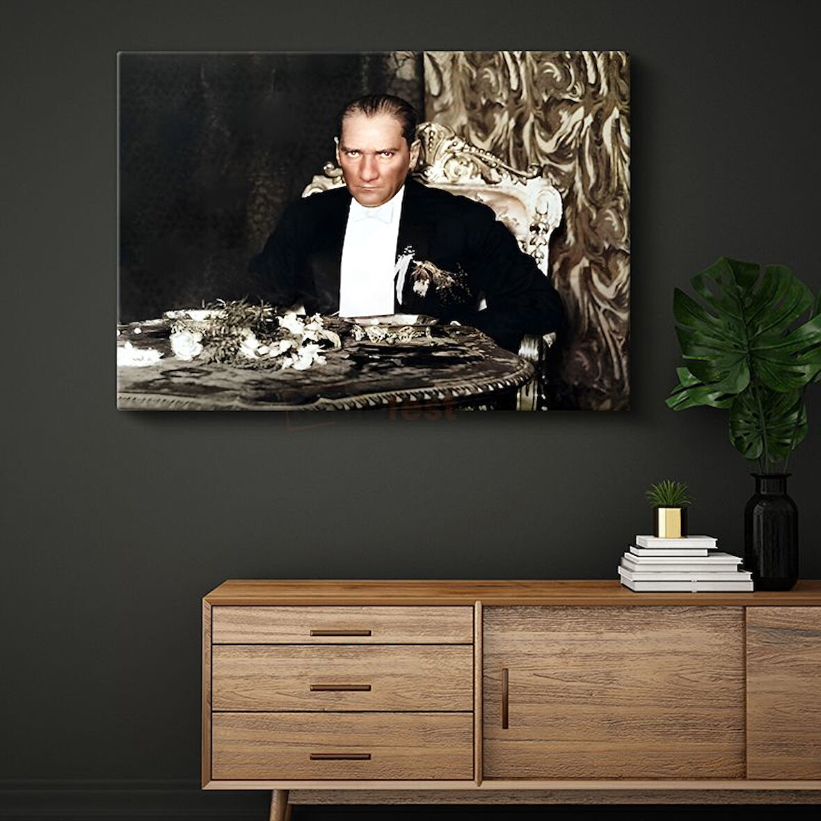 Atatürk ve Resmi Davet - Devlet Başkanlığında Kanvas Tablo