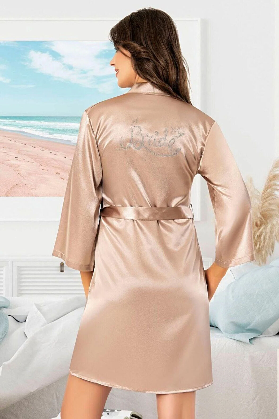 Saten Bride Sabahlık 5RO.9E1L.1T.