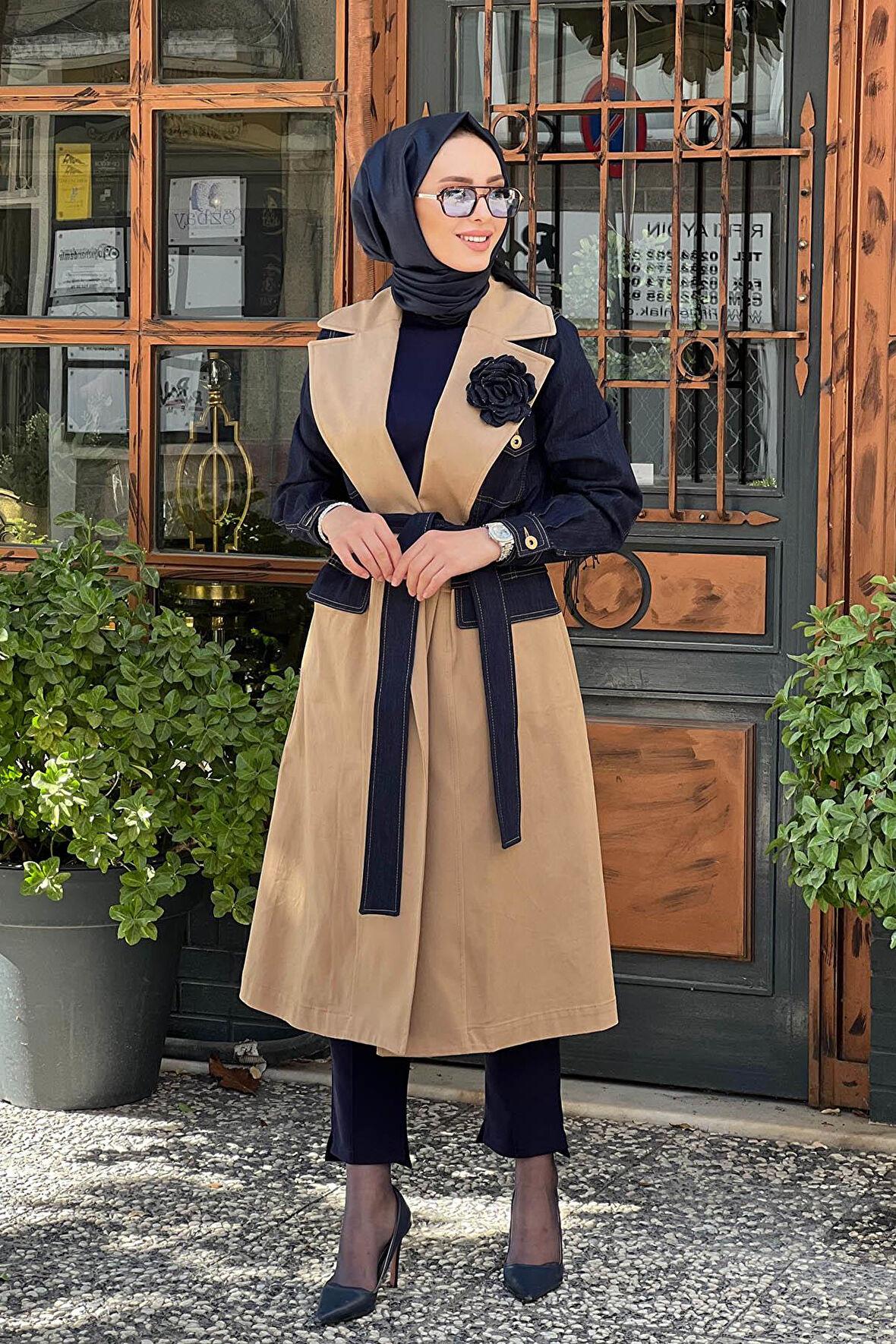 YESIM OZCAN Trençkot 124K11009 Camel