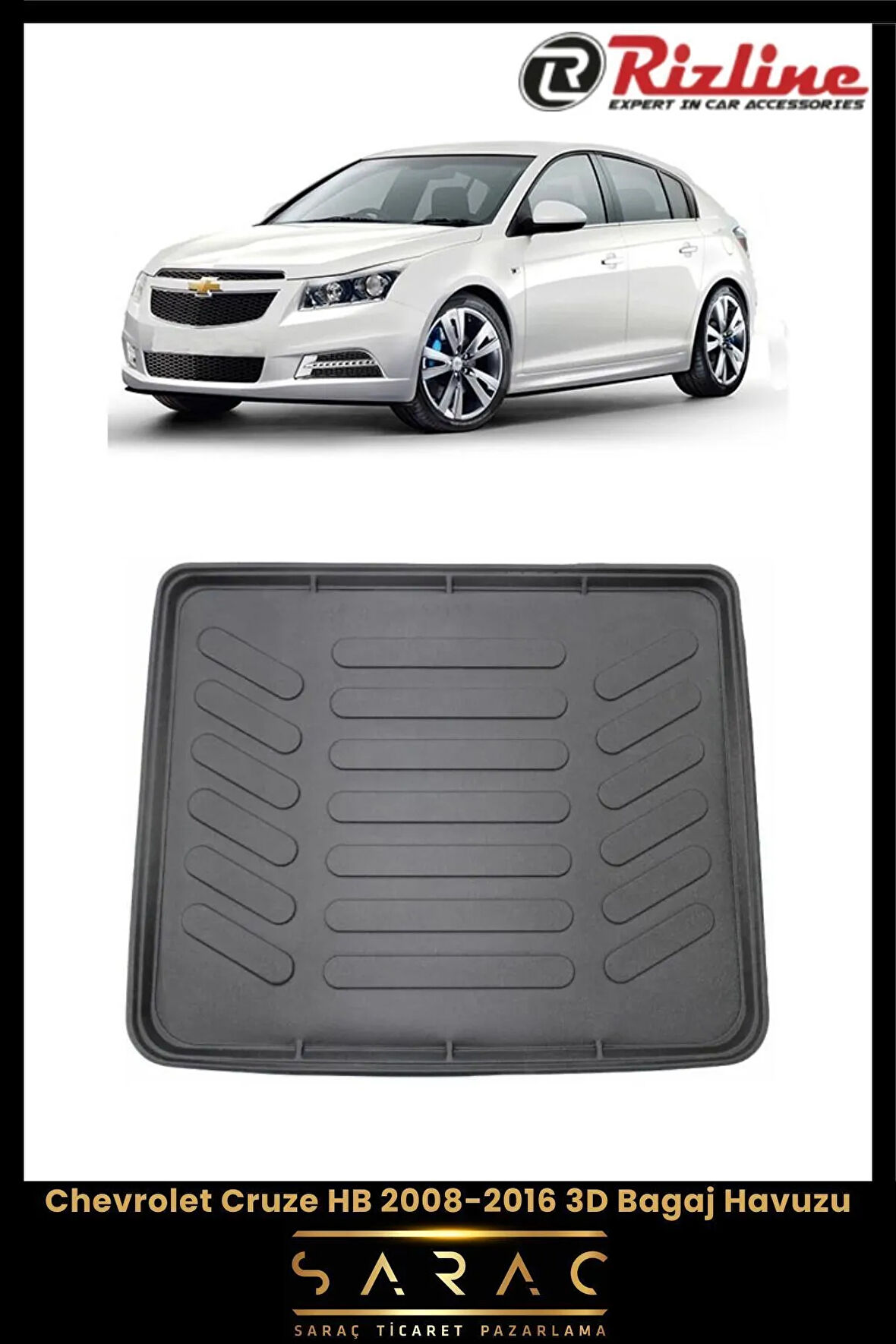 Rizline Chevrolet Cruze Hatchback 2009 Model 3D Bagaj Havuzu