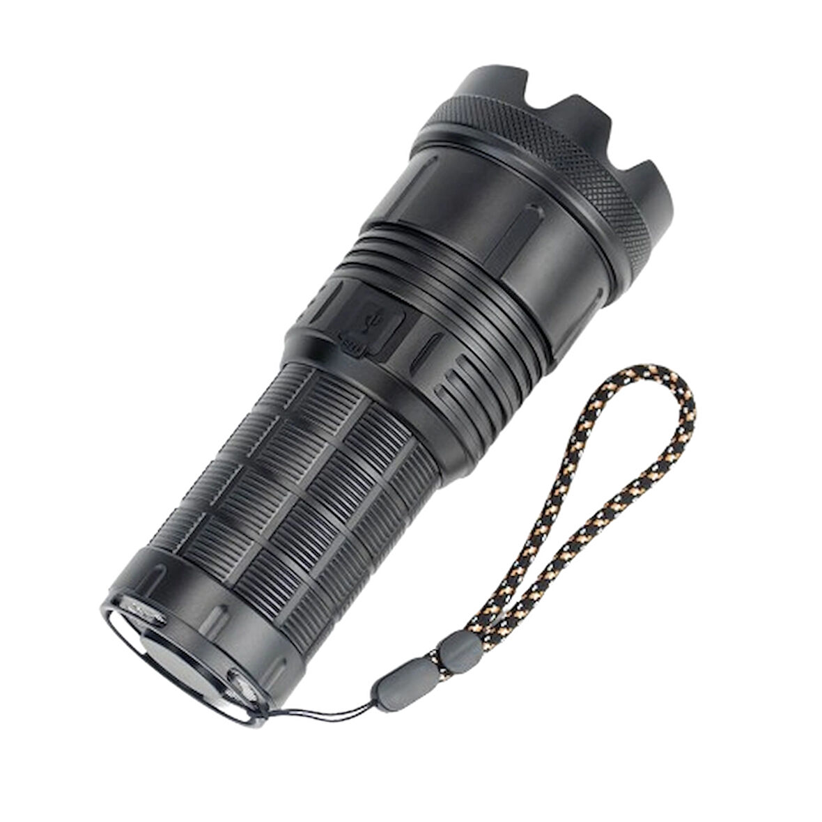 20W Ultra Güçlü 20000 Lümen Zoomlu Metal El Feneri Dijital Şarj Göstergeli 10000mAh Bataryalı