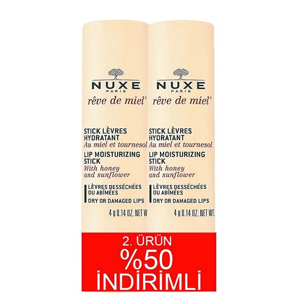 Nuxe Reve De Miel Dudak Stick 4 gr 2'li