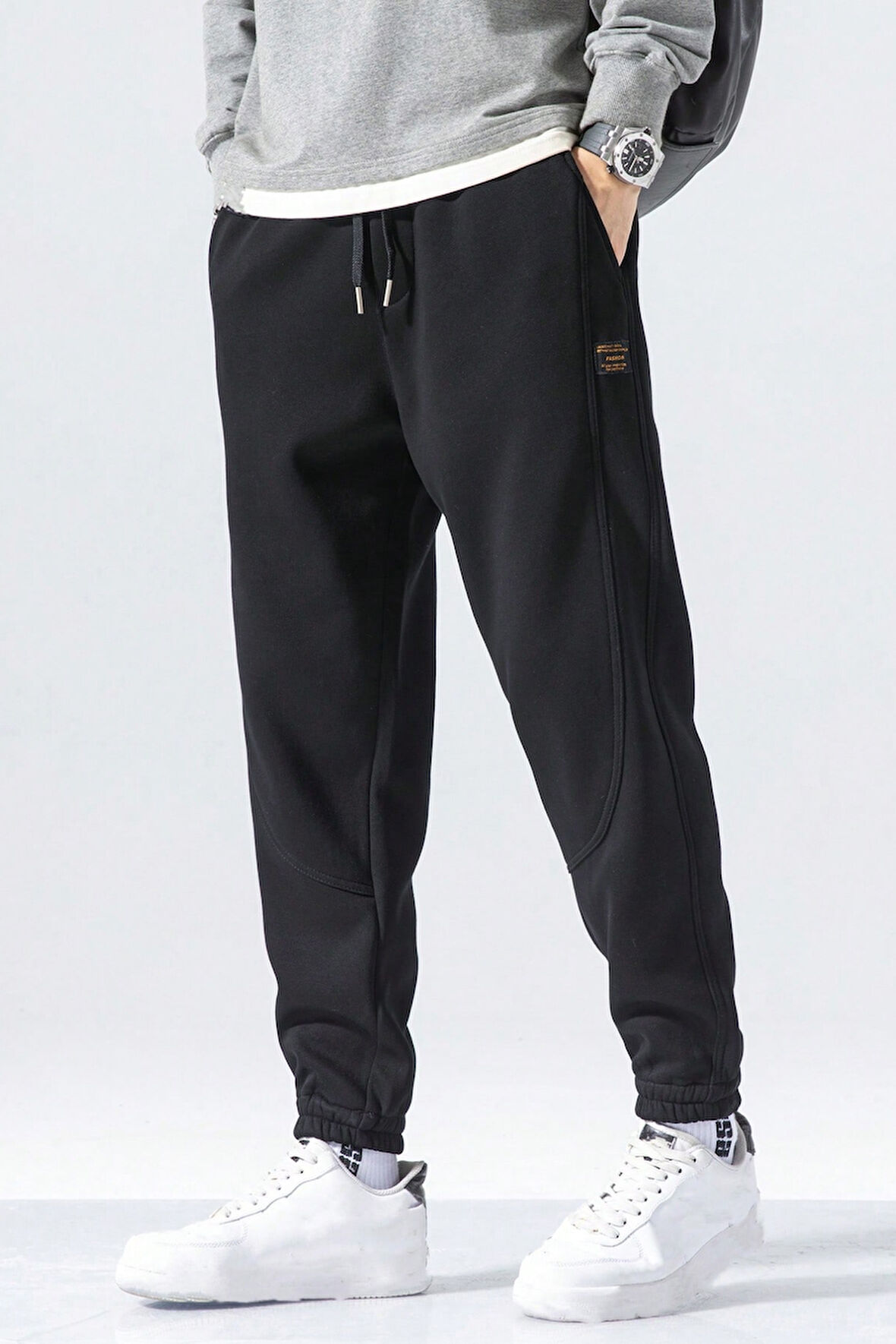 Genıus Store Erkek Eşofman İçi Polarlı Bağcıklı Bel Jogger Spor Eşofman Altı SPOR-ESF001