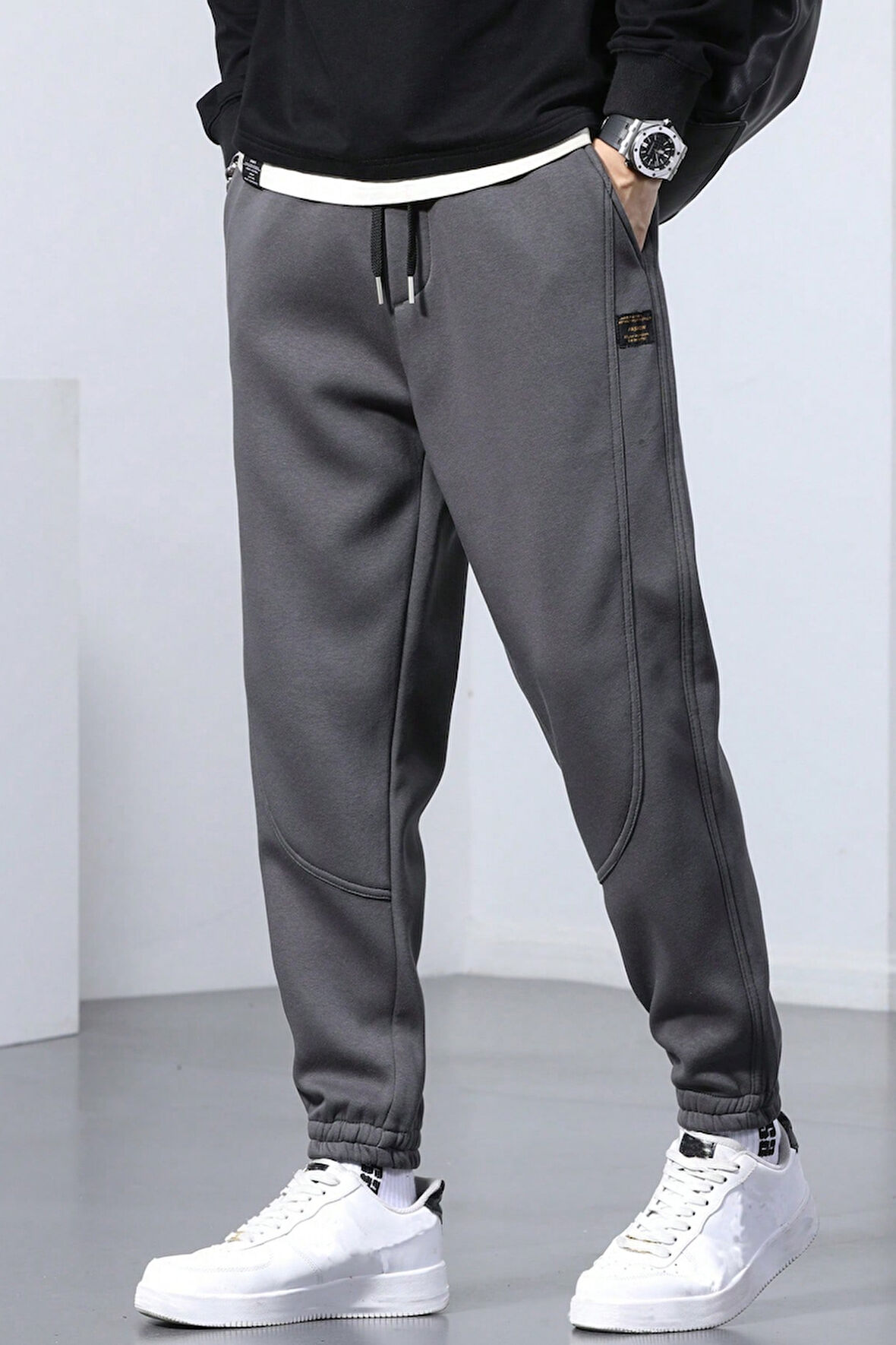 Genıus Store Erkek Eşofman  Bağcıklı Bel Jogger Spor Eşofman Altı SPOR-ESF16