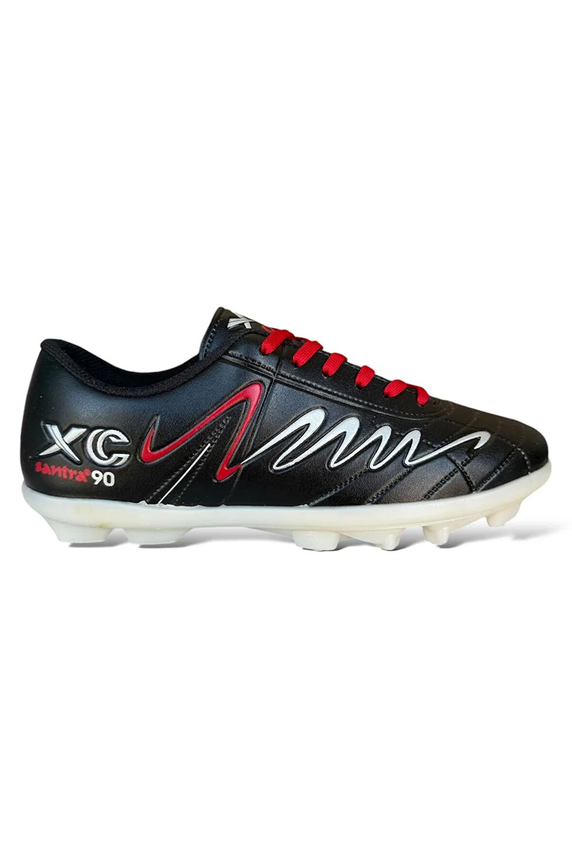 Erkek Krampon Dişli Futbol Ayakkabısı SİYAH - GÜMÜŞ