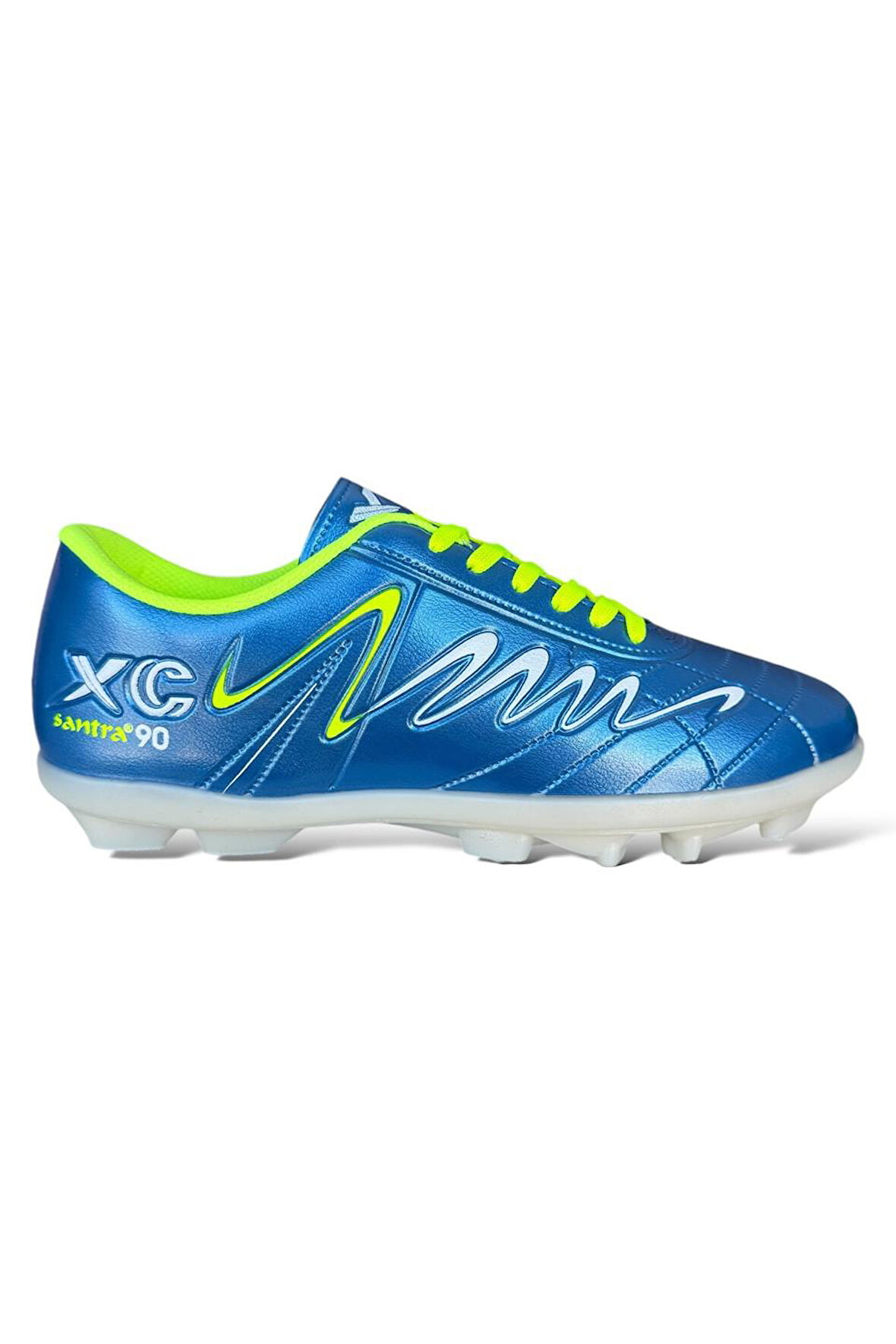 Erkek Krampon Dişli Futbol Ayakkabısı MAVİ - SARI