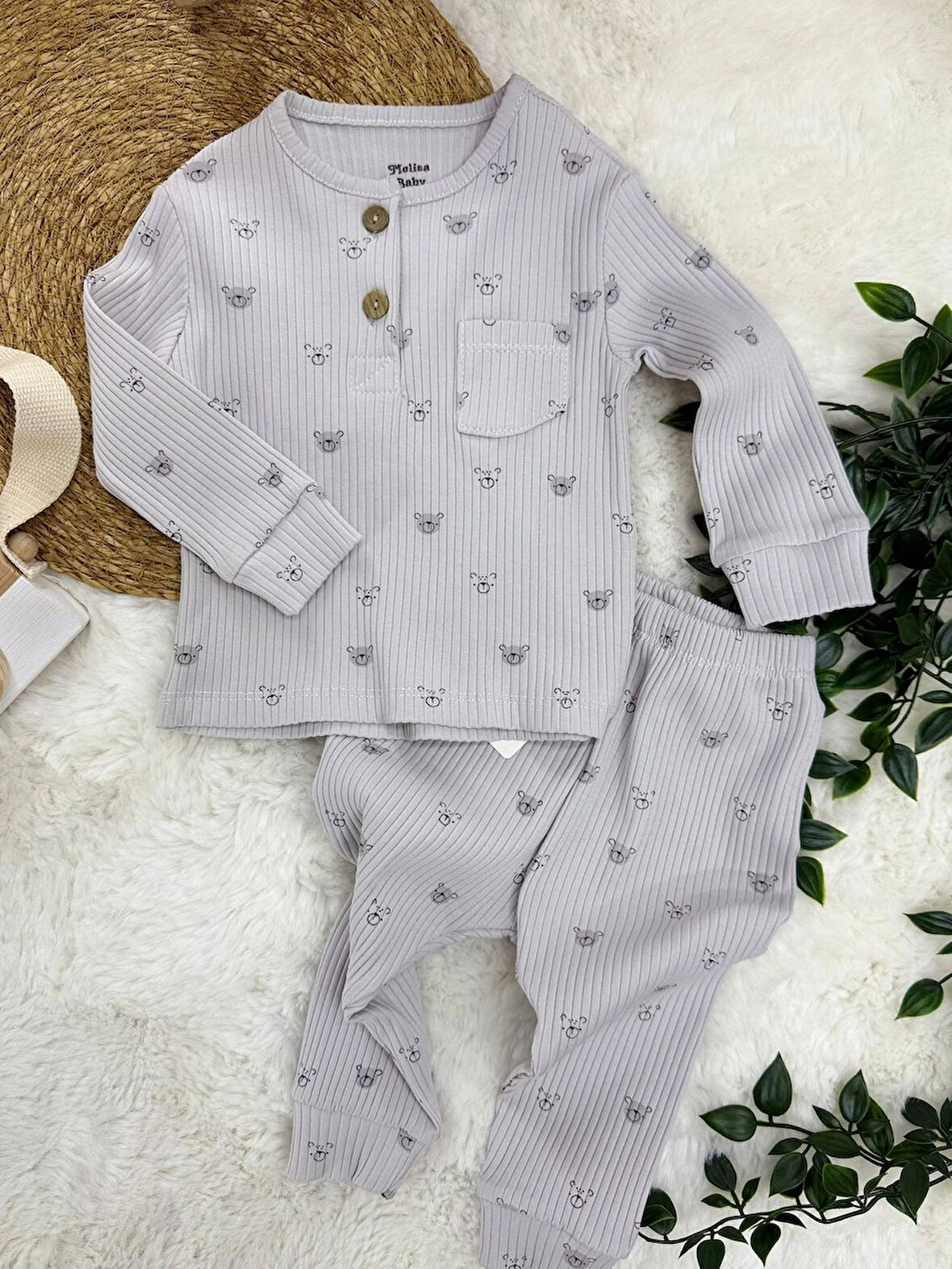 ERKEK BEBEK %100 PAMUKLU ALT - ÜST 2'Lİ TAKIM EŞOFMAN TAKIMI 