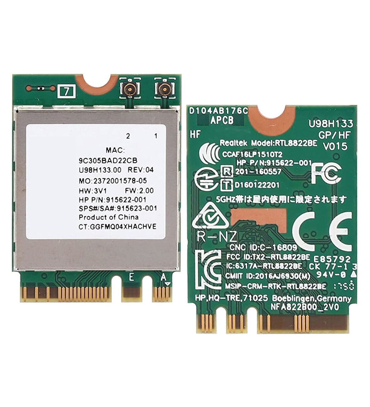 Realtek RTL8822BE 802.11ac/abgn PCIE WLAN With Bluetooth 4.2 Notebook WiFi Card