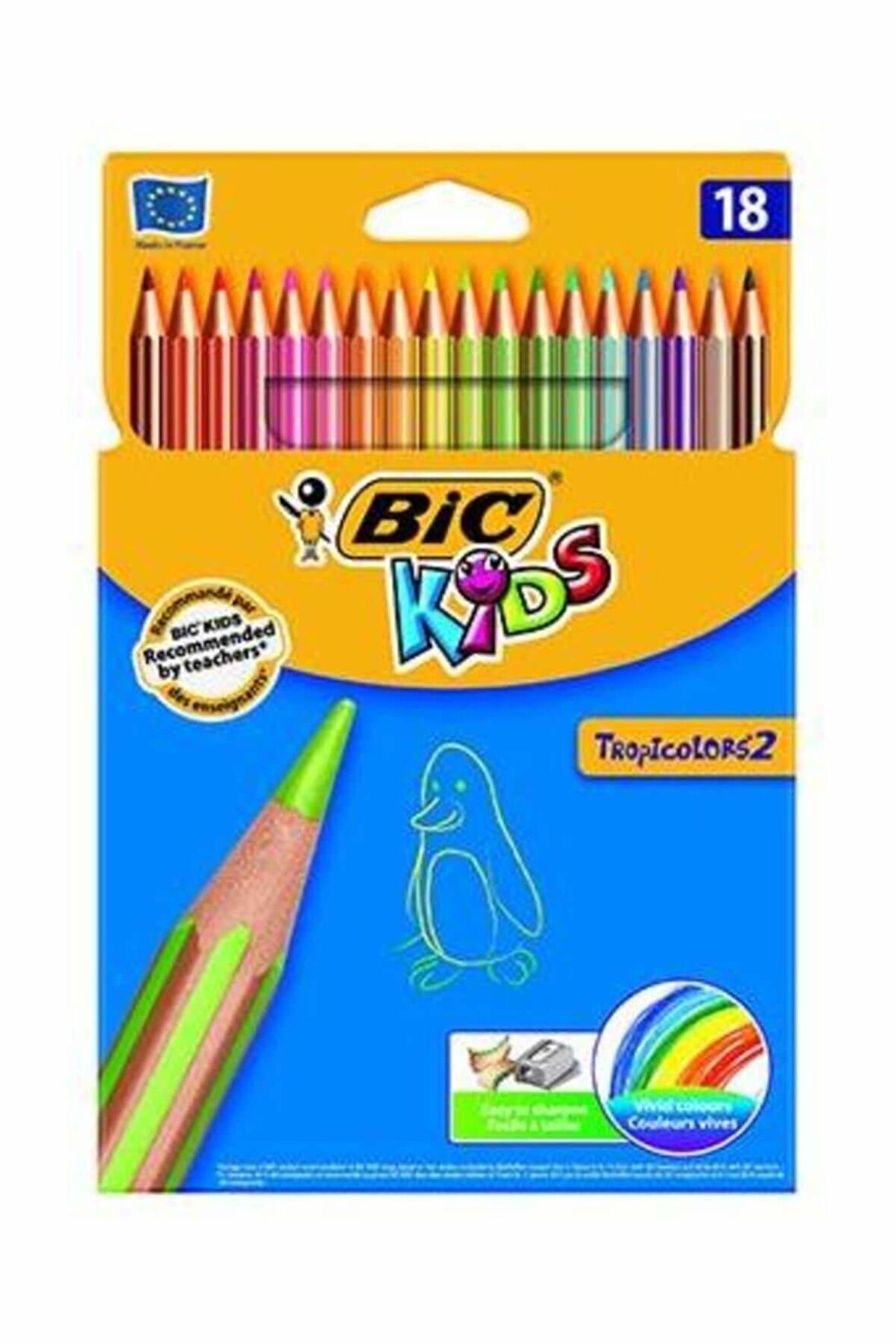 Bic Tropicolor Uzun Boya Kalemi 18 Renk