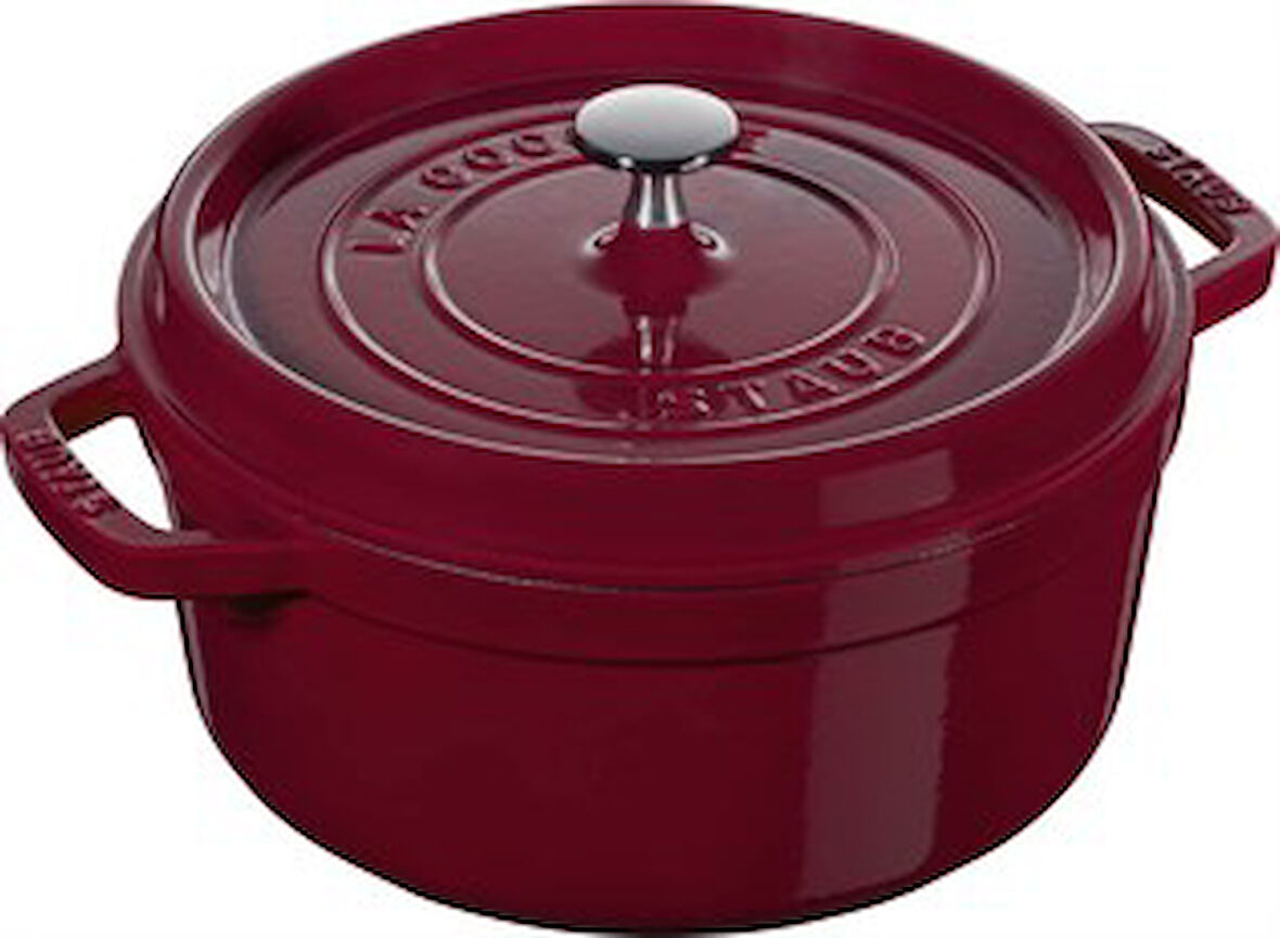 Staub B Döküm Tencere Yuvarlak 24 cm Bordo