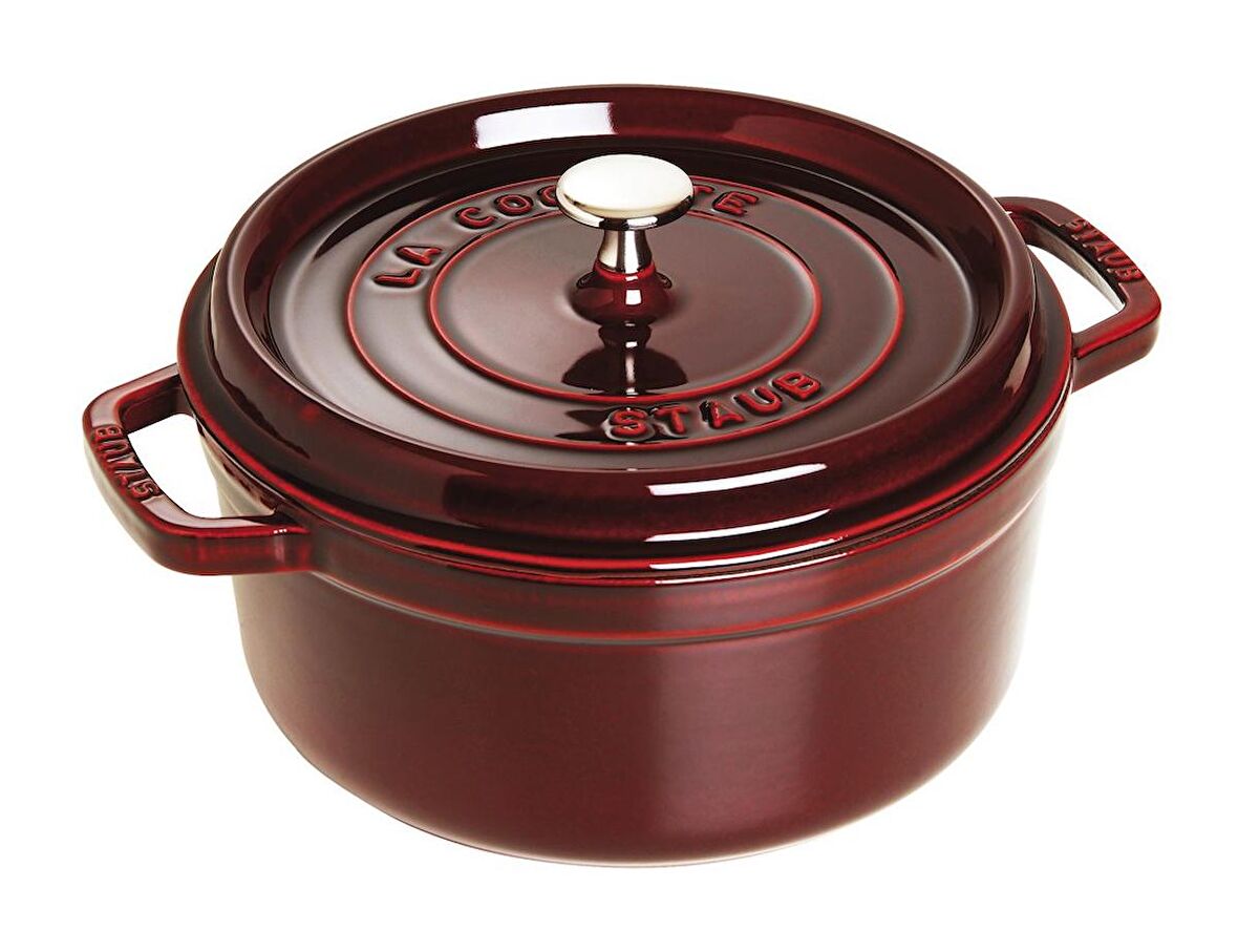 STAUB 405093570 DÖKÜM TENCERE YUVARLAK BORDO 24 CM