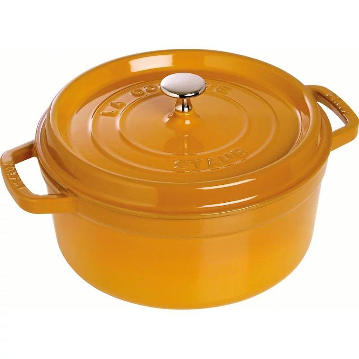 Staub La Cocotte 26cm 5,25Lt. Yuvarlak Döküm Tencere Hardal - 405106470