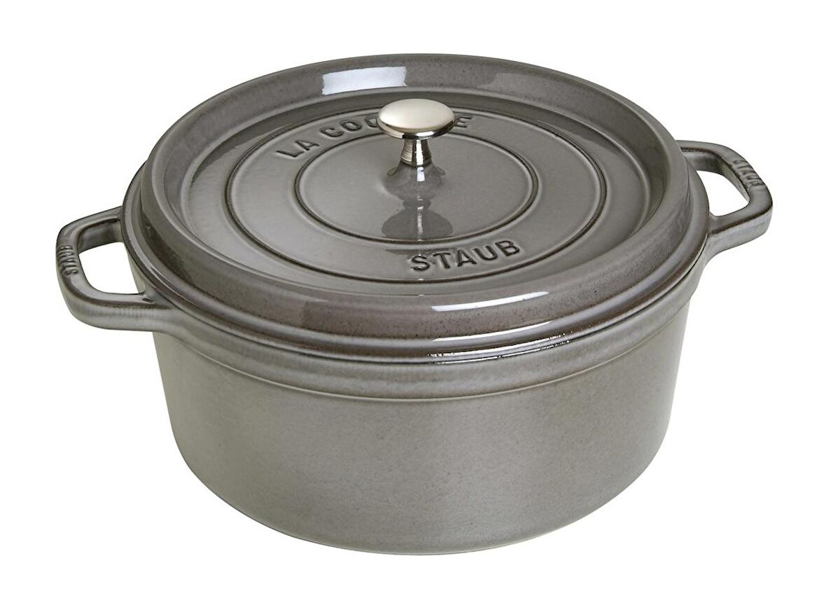 STAUB 405093140 DÖKÜM TENCERE YUVARLAK GRI 28 CM