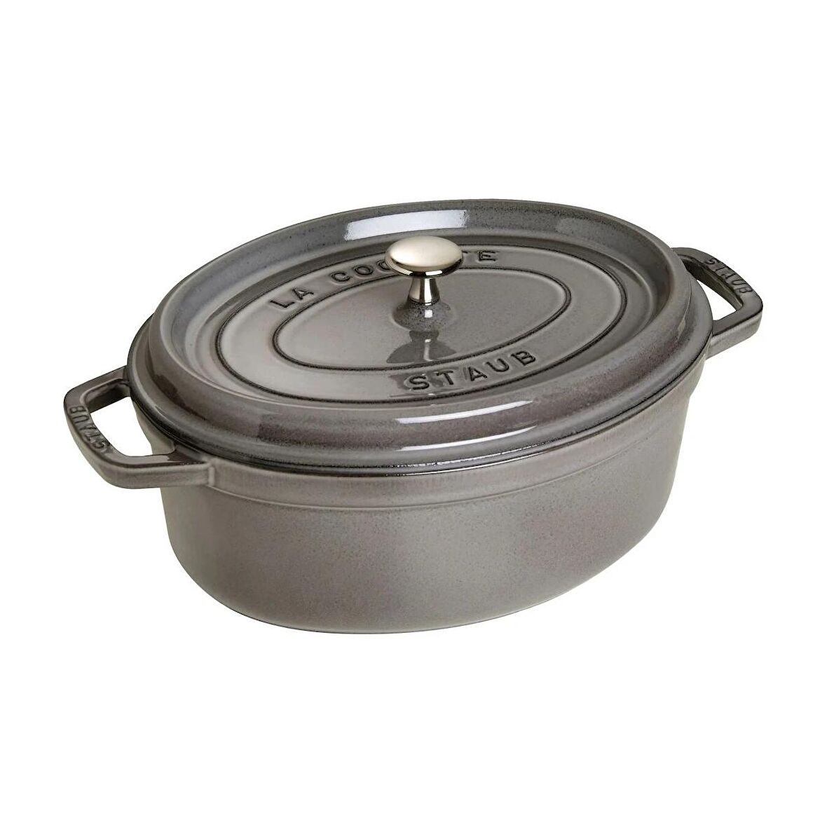 STAUB 405093200 DÖKÜM TENCERE OVAL 31CM GRİ